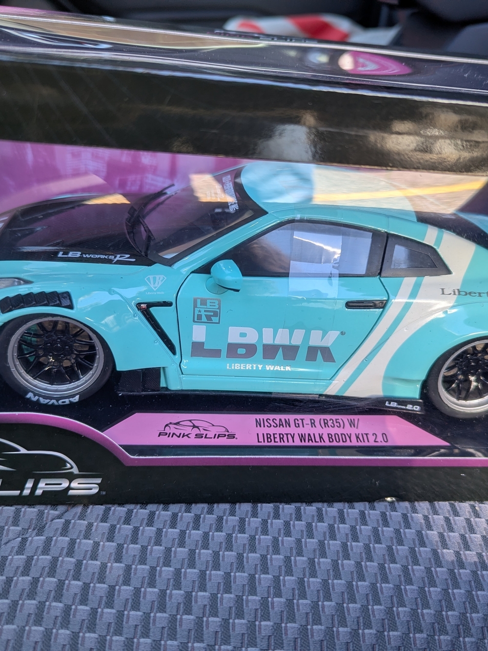 Jada Pink Slips 1:18 LBWK Liberty Walk Nissan GT-R (R35) Toy Car - Turquoise